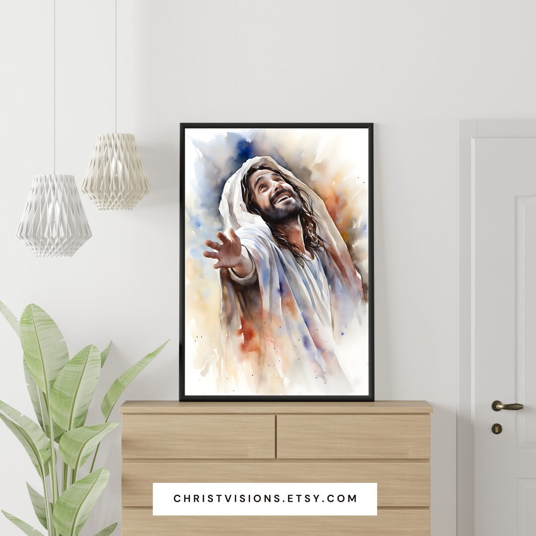 Jesus Joy Framed Christian Art Jesus Art Print Smiling Jesus Jesus