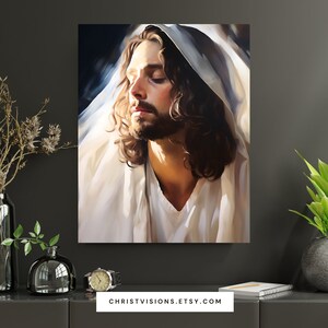 Rabbi Jesus Digital Art Print Printable Jesus Art Jesus Painting Jesus Print Christ Picture Jesus Picture Messiah Yeshua image 4
