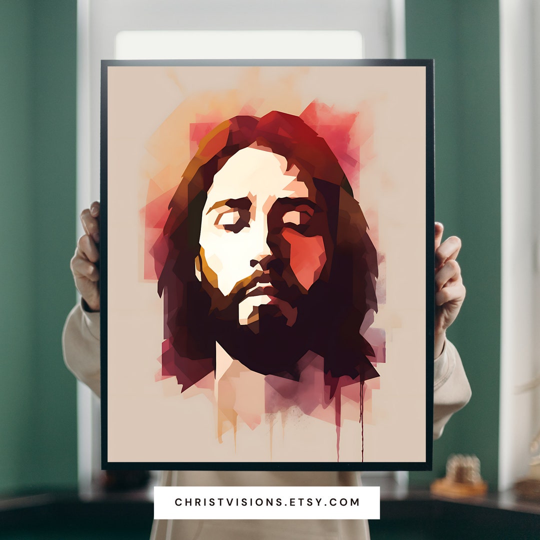 Modern Christian Art Framed Jesus Print Jesus Art Print Jesus Christ