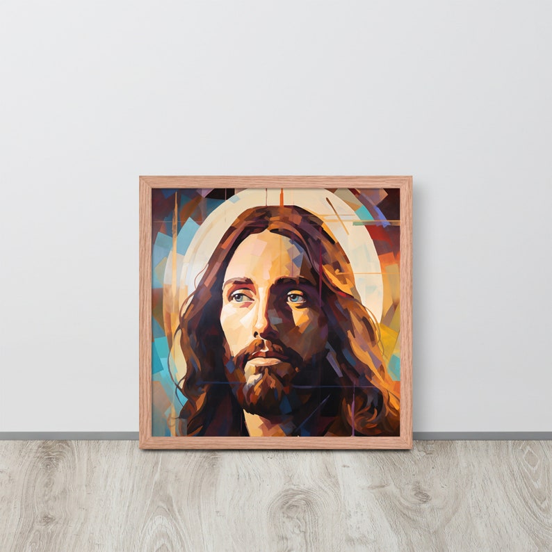 Jesus Christ Portrait in Art Deco Style - Christian Wall Art & Faith ...