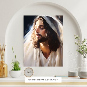 Rabbi Jesus Digital Art Print Printable Jesus Art Jesus Painting Jesus Print Christ Picture Jesus Picture Messiah Yeshua image 6