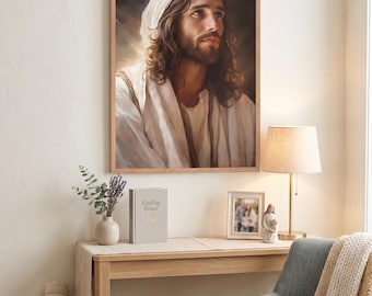 ラビ・イエスの絵画 - キリスト教の装飾と信仰心を刺激する新築祝いの