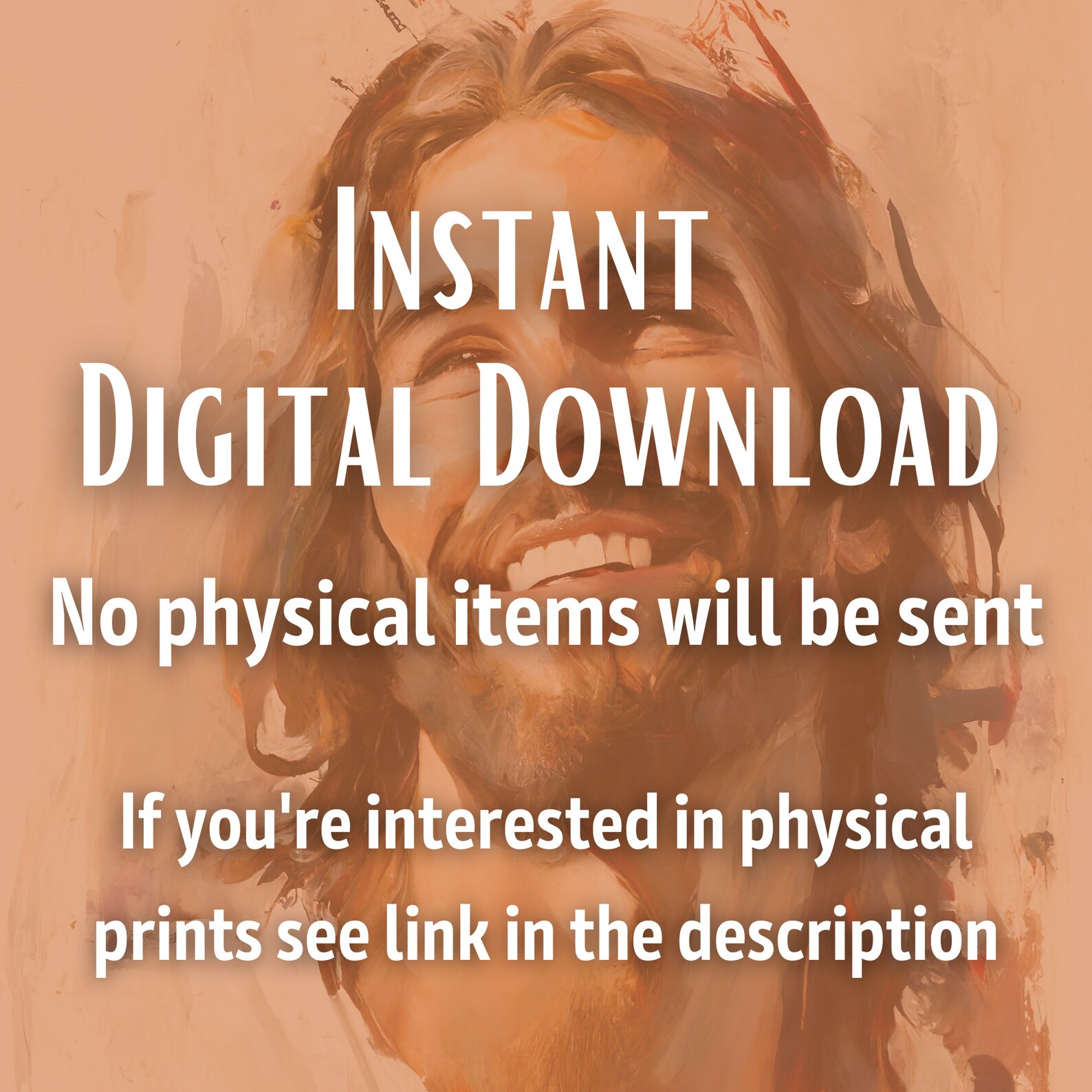 Laughing Jesus Printable Art Smiling Jesus Art Bible Art Jesus Watercolor Bible Printables ...