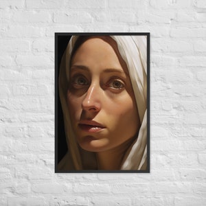 Portrait of the Blessed Virgin Mary: Traditional Catholic Art Print & Mother&#39;s Day Gift