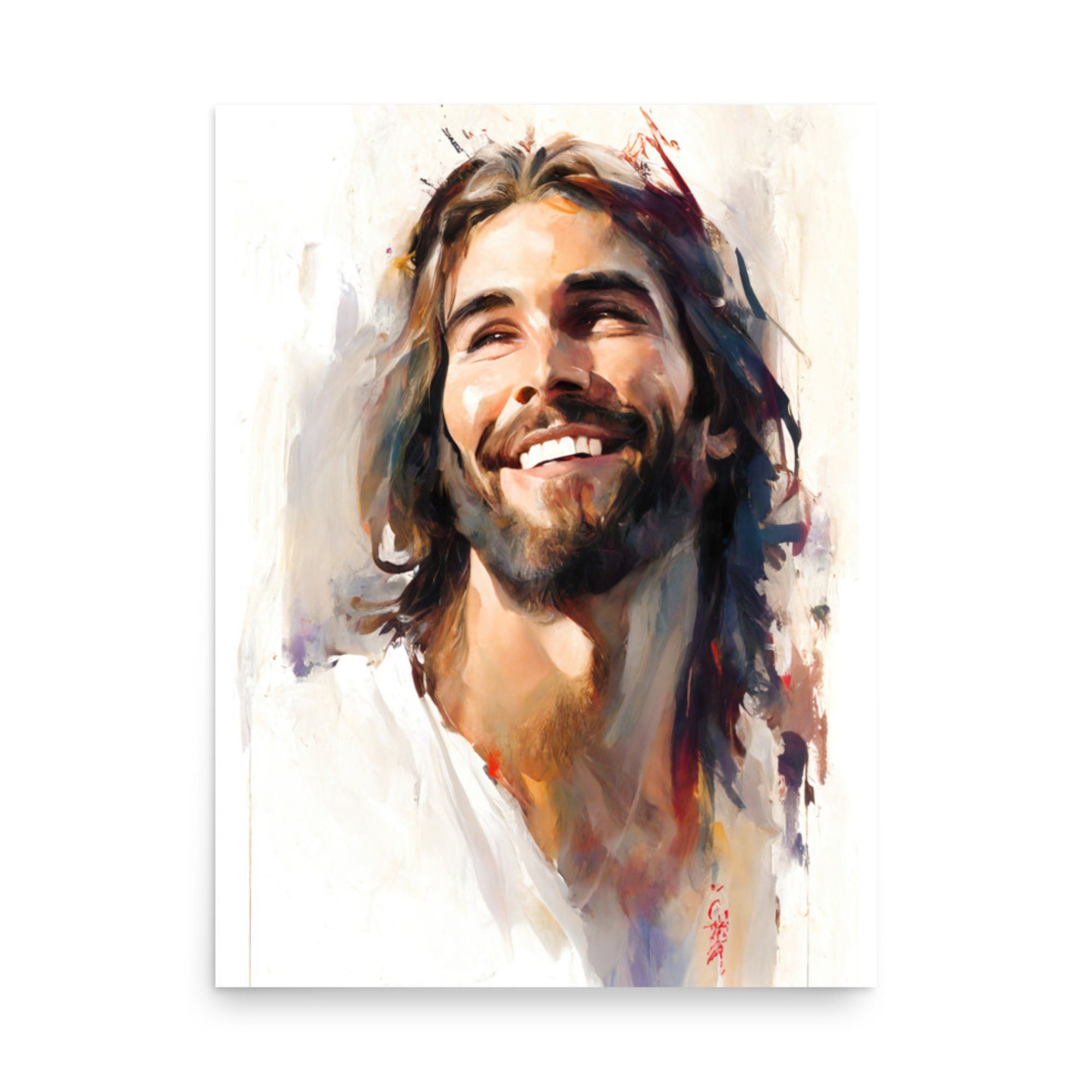 jesus laughing portrait