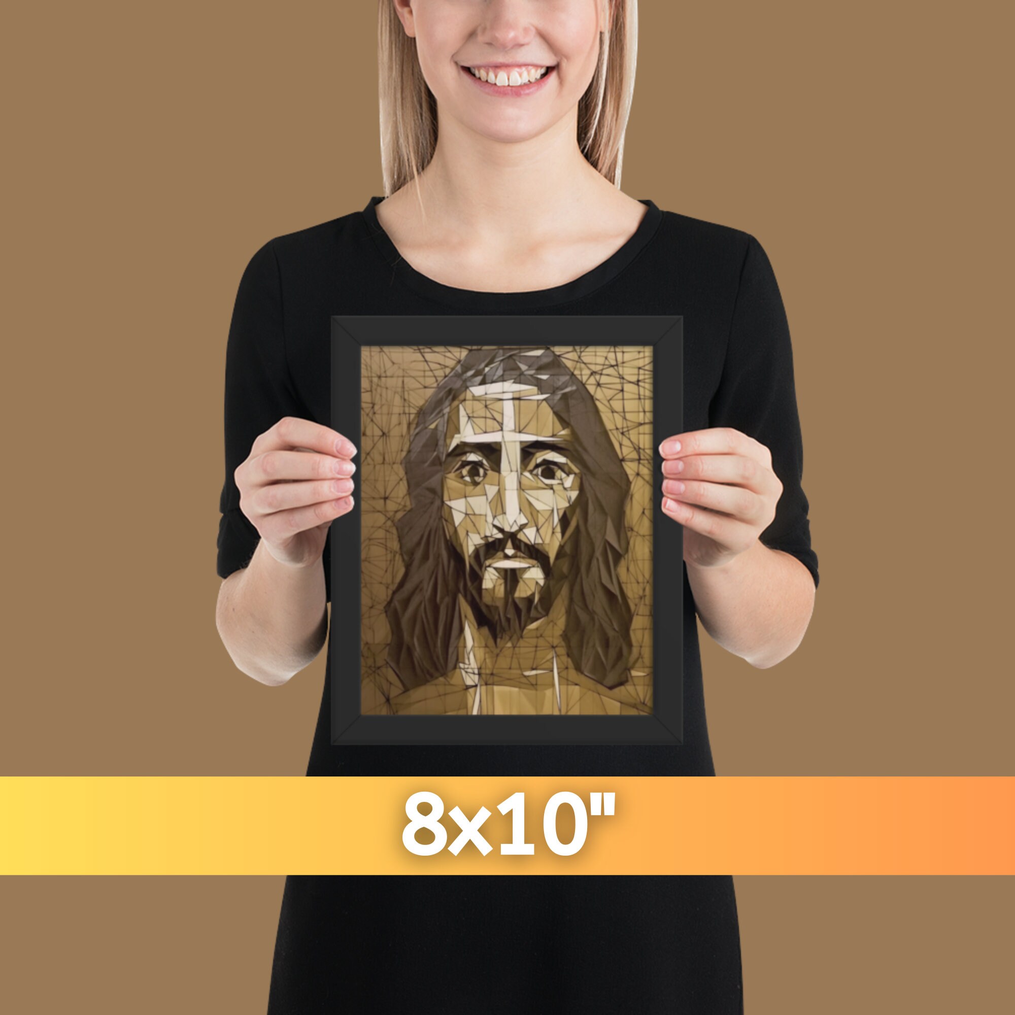 Jesus Christ Framed Midcentury Modern Art Christian Wall Art Jesus Art ...