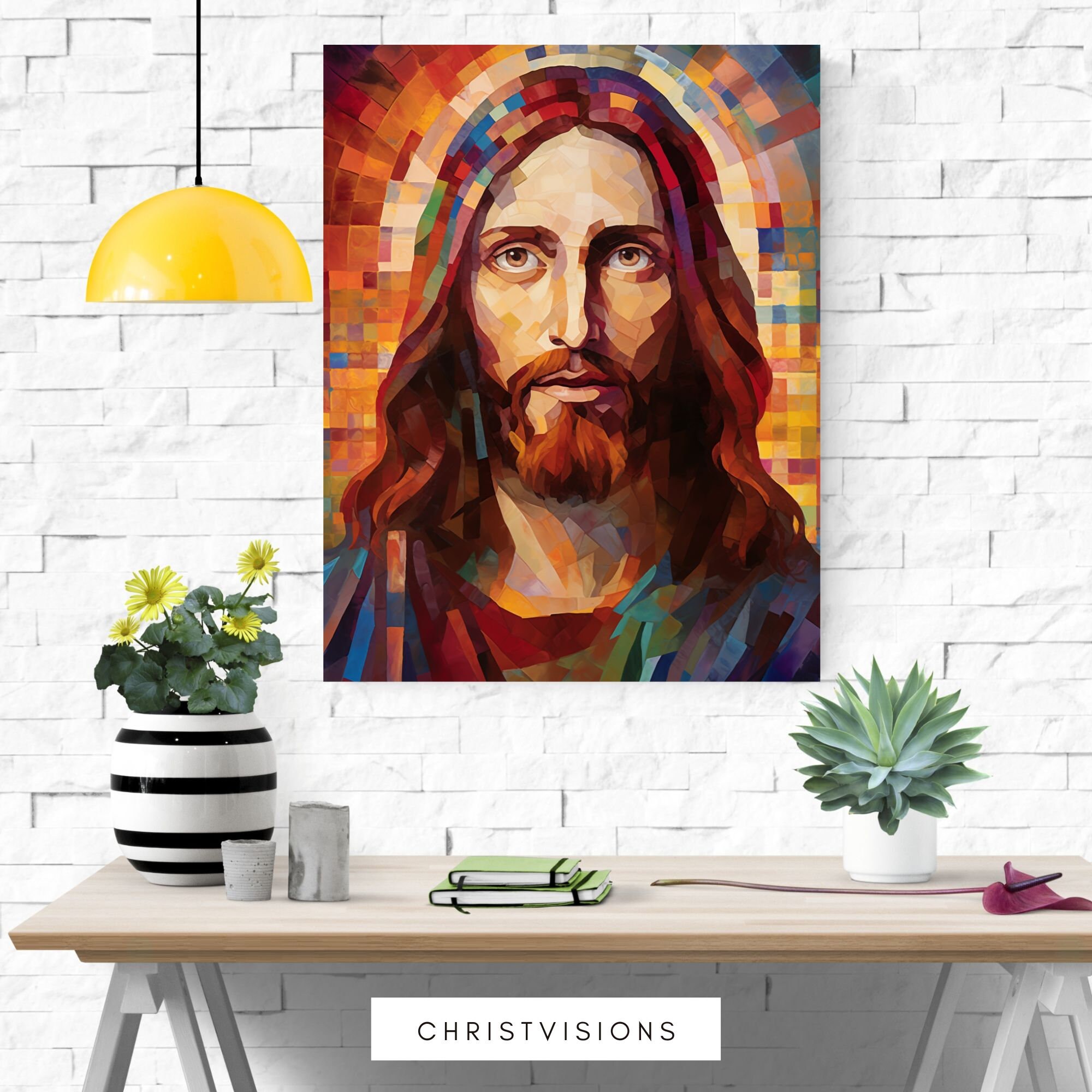 Abstract Jesus Painting Digital Artwork Christian Printables Jesus Art ...