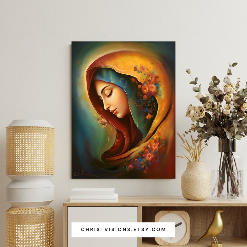 Praying Virgin Mary Printable Christian Art Virgin Mary Art Etsy Praying Virgin Mary Printable Christian Art Virgin Mary Art Etsy