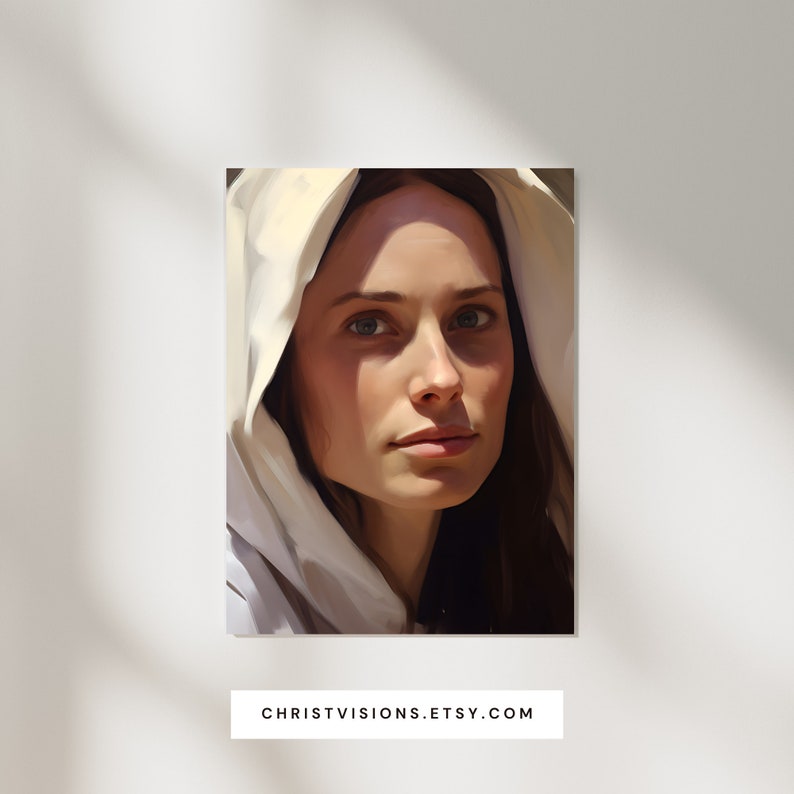 Blessed Virgin Mary Printable Catholic Art Virgin Mary Art Etsy