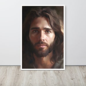 Realistic Portrait of Jesus Of Nazareth - Christian Print