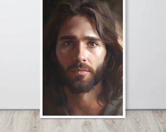 Realistic Portrait of Jesus Of Nazareth - Christian Print