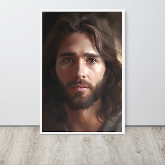 ナザレのイエスの写実的な肖像画 - キリスト教の印刷物 - Etsy 日本