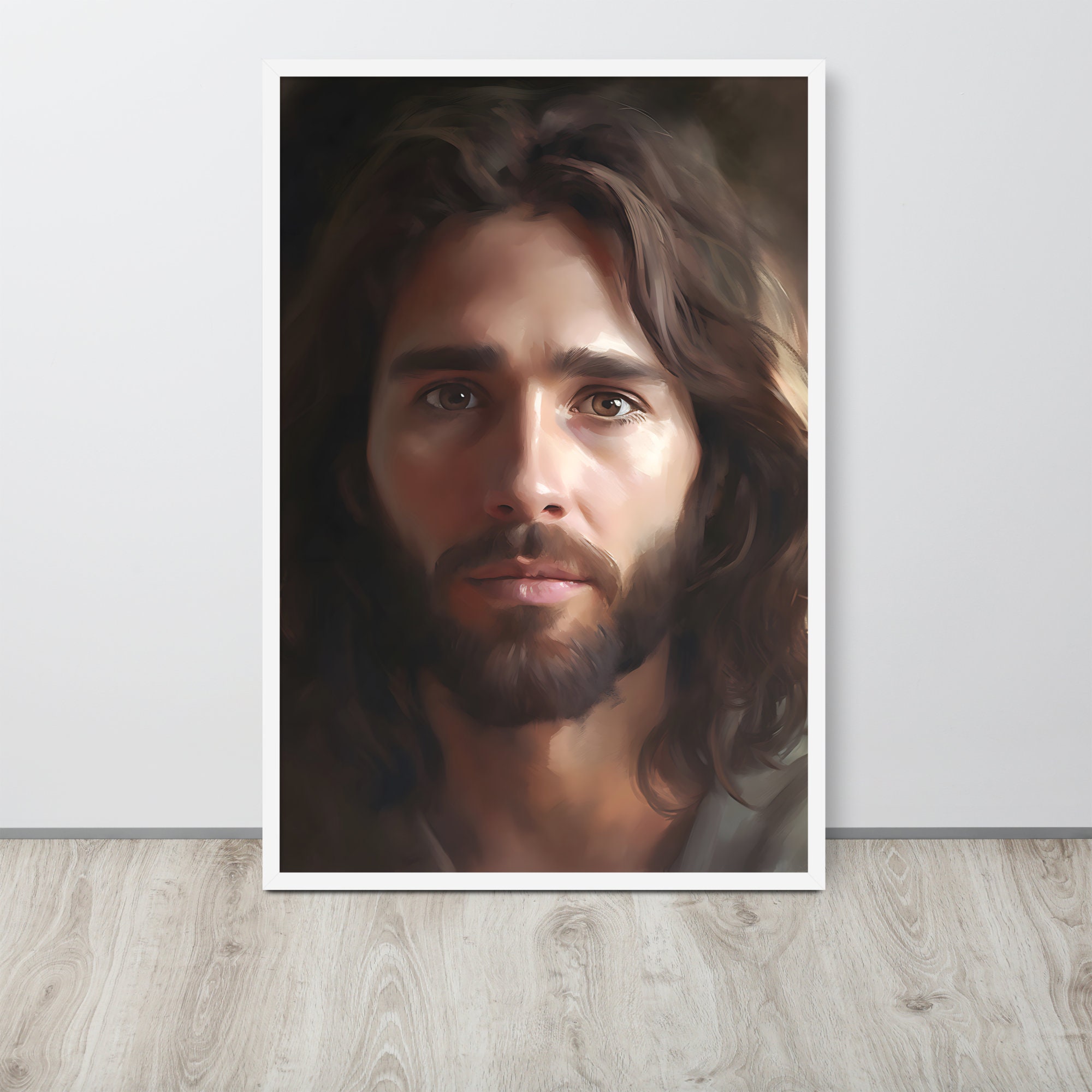 ナザレのイエスの写実的な肖像画 - キリスト教の印刷物 - Etsy 日本