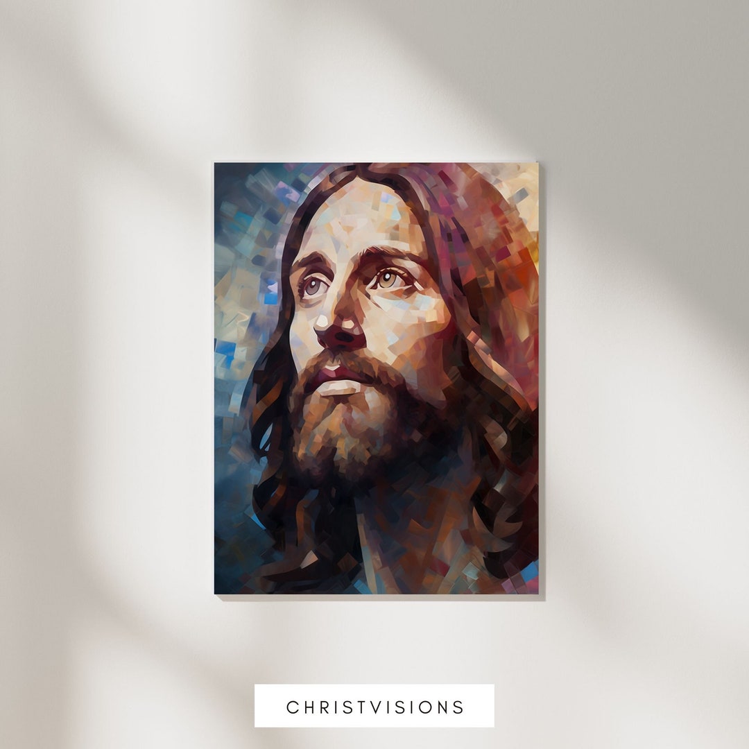 Moderne christliche druckbare Jesus Malerei Bibel Art Prints Etsy.de