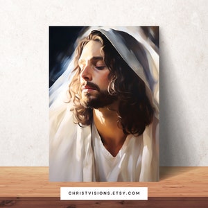 Rabbi Jesus Digital Art Print Printable Jesus Art Jesus Painting Jesus Print Christ Picture Jesus Picture Messiah Yeshua image 1