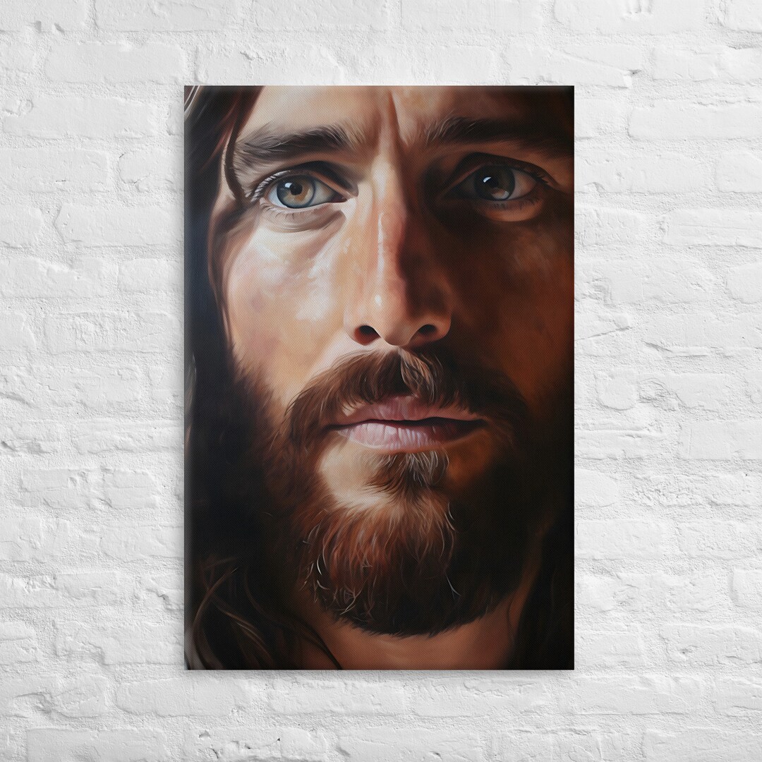 Jesus Christ Portrait Art on Canvas Jesus Art Print Christ Etsy