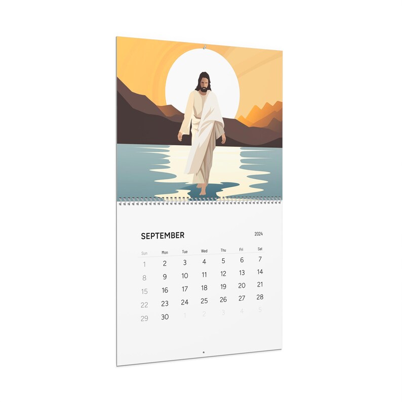 Minimalist Jesus 2024 Christian Wall Calendars Christ Etsy