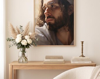 救世主イエス・キリストの肖像画 - 宗教的な装飾のための伝統的な
