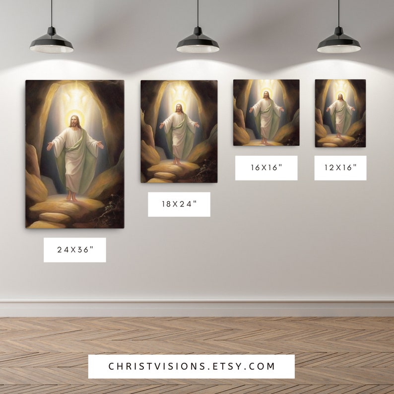Christ's Resurrection Canvas Print Catholic Jesus Christ Art Jesus Art ...