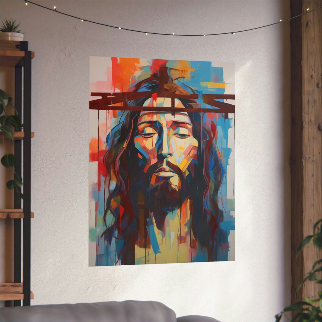 Jesus Christus Midcentury moderne christliche Kunstdruck Jesus
