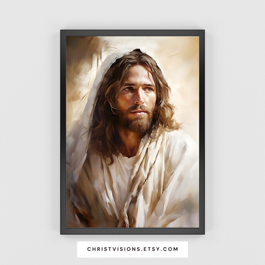 Framed Jesus Art Print Jesus Print Jesus Christ Art Print Etsy