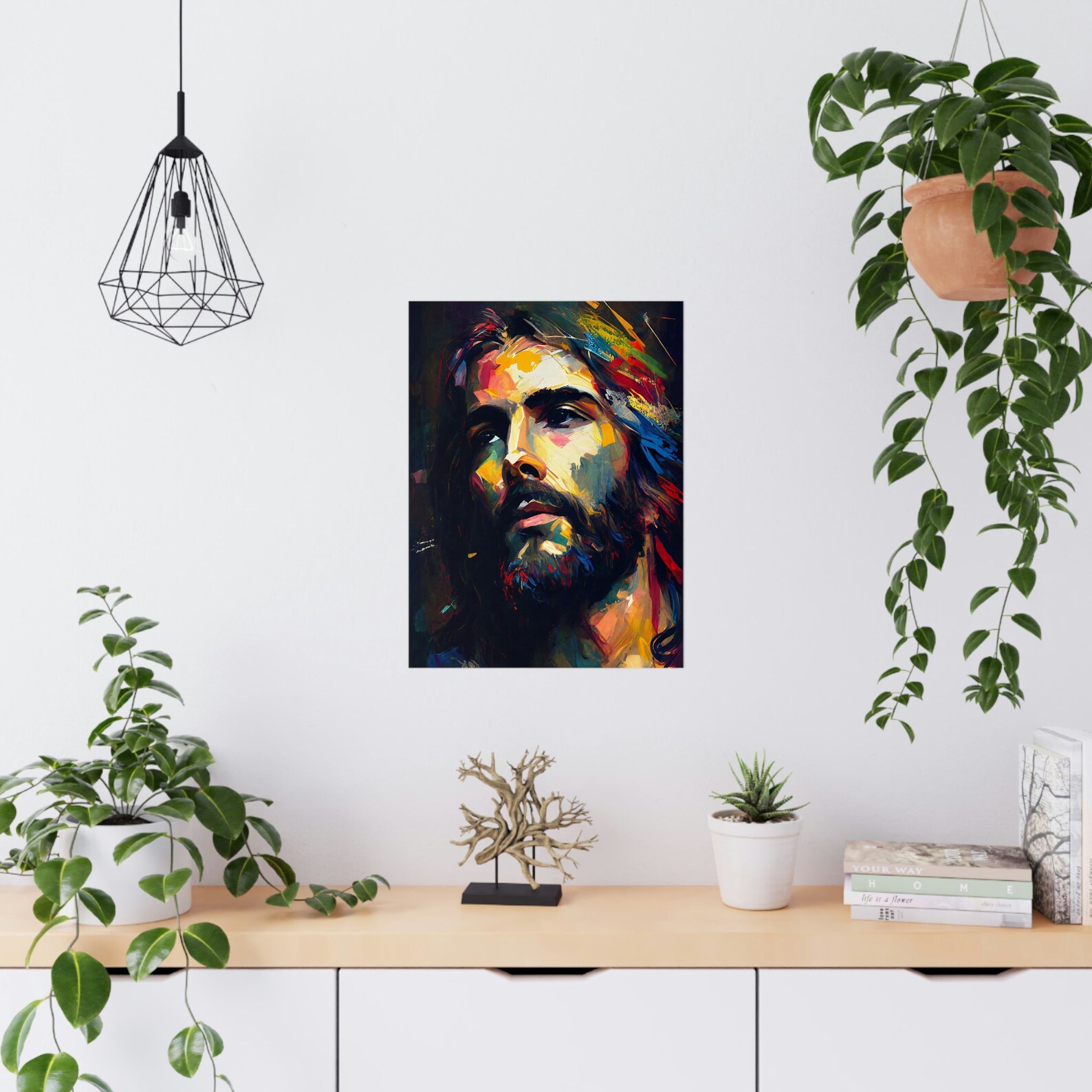 Printable Jesus Painting Christian Printable Art Jesus - Etsy