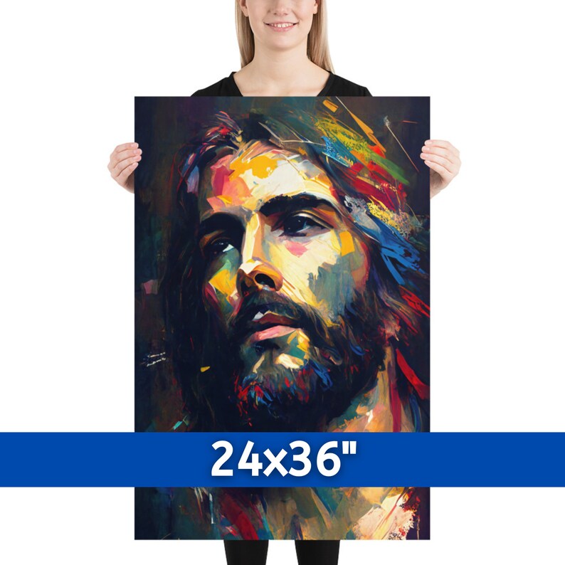 Christian Art Print Jesus Art Christian Wall Art Modern Christian Art Savior Jesus Poster Jesus