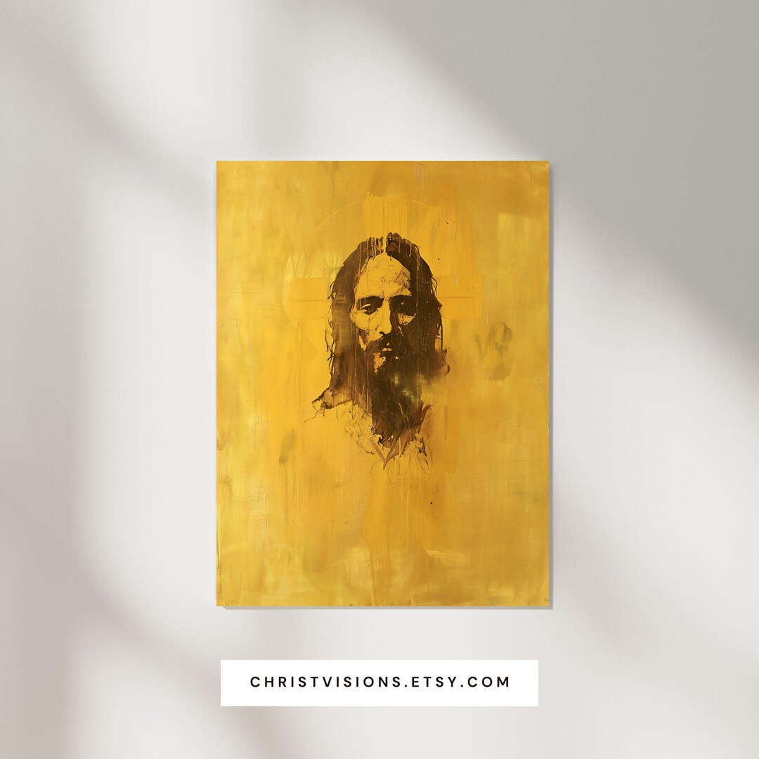 Jesus Christ Portrait: Midcentury Modern Digital Art Print - Christian ...