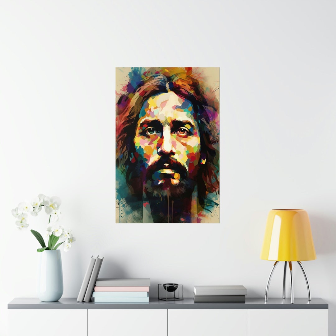 Abstract Jesus Print Jesus Christ Artwork Modern Christian Art