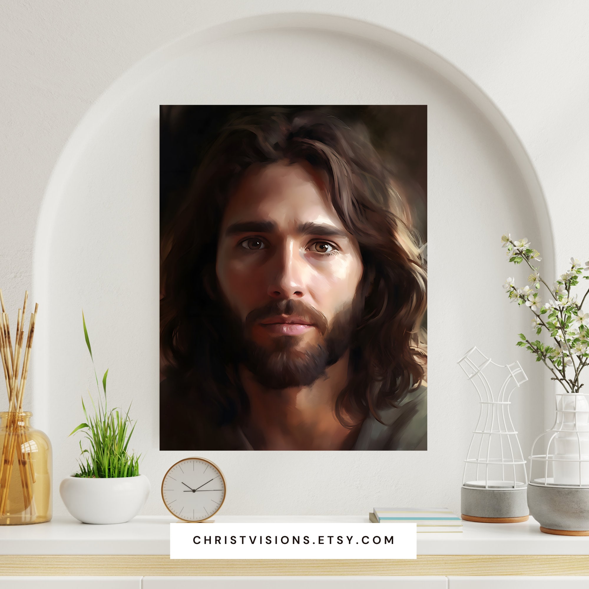 Printable Jesus Portrait Jesus Print Jesus Art Print Christ Picture