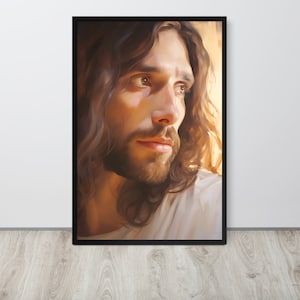 Portrait of Jesus Christ The Son Of God : Spiritual Gift and Christian Art Print Religious Home Decor
