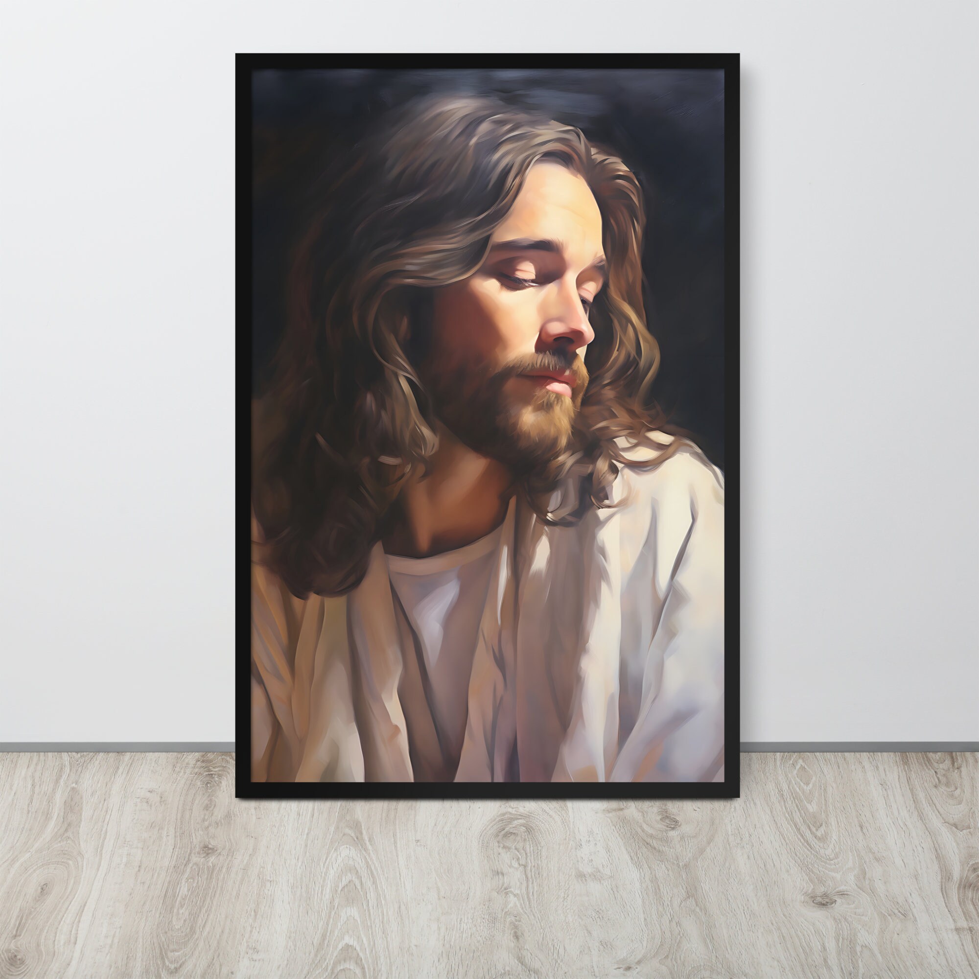 Jesus Christ Art Print in Traditional Portrait Painting Style ...