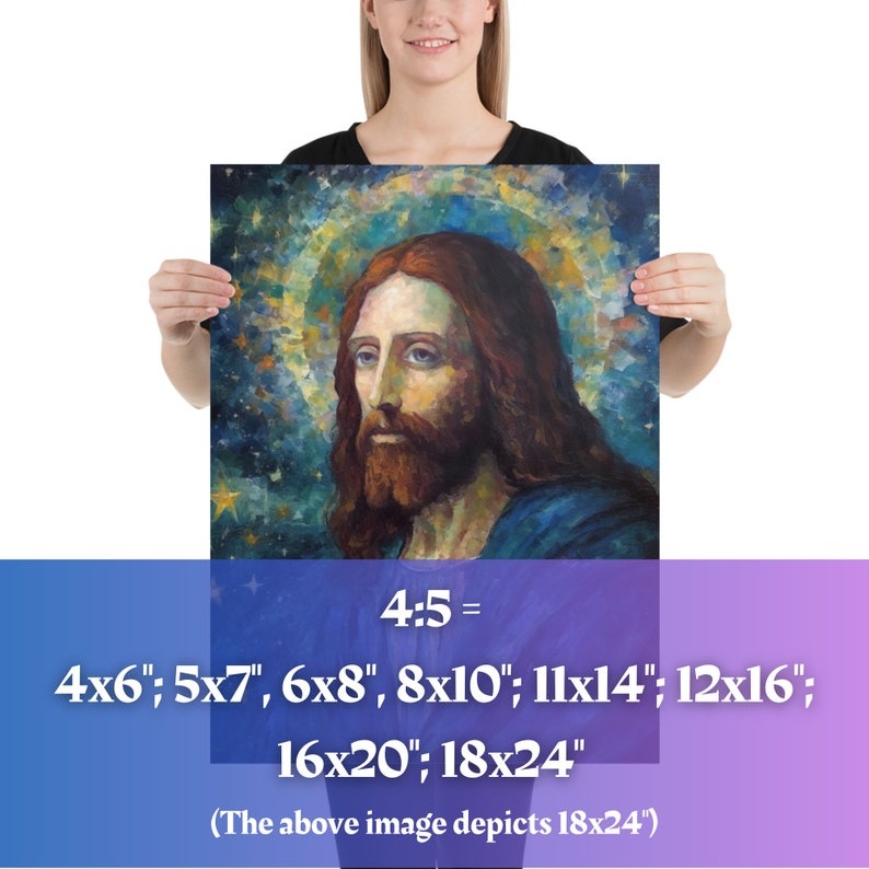 Printable Jesus Art Christian Printables Starry Night - Etsy