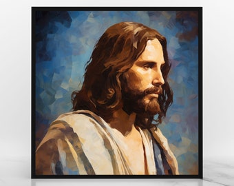 モダンなキリスト教の壁アート - イエス・キリストの肖像画