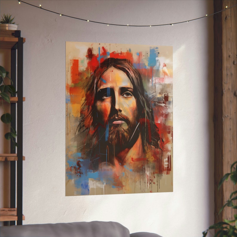 Midcentury Modern Jesus Christ Art Print Etsy