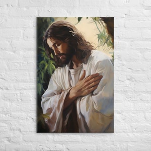 Jesus Christ In The Garden Of Gethsemane - Christian Canvas Print & Spiritual Wall Art For Church Or Religious Home Decor