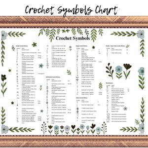 Handgezeichnete häkeln Symbole – druckbare Kunst für Handwerker & Hersteller (Digitaler Download)