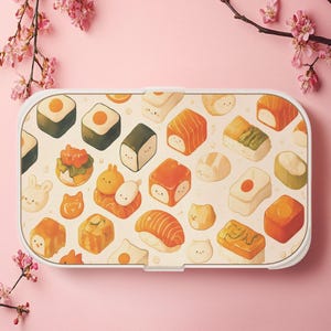 Kawaii Bento Box: Eco-Friendly Lunchbox with Wooden Lid