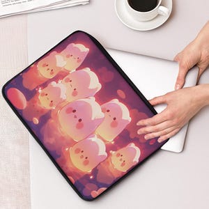 Kawaii Pink Cutie Laptop Sleeve 13&quot; 15&quot;, Cute Pink Laptop Bag, Soft Protective Sleeve for Laptop, Tablet, MacBook & iPad, Anime Laptop Bag