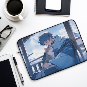 Anime Laptop Sleeve 13&quot; 15&quot; – Aesthetic Style MacBook Sleeve, Kawaii Laptop Bag, Cute Anime Laptop Bag, Protective Cover for iPad & Tablet