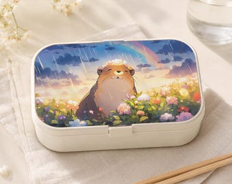 Scatola bento a tema animali Kawaii, porta pranzo a forma di animali, scatola bento a tema floreale Kawaii, contenitore per il pranzo scolastico, contenitore per alimenti ecologico, bento senza BPA