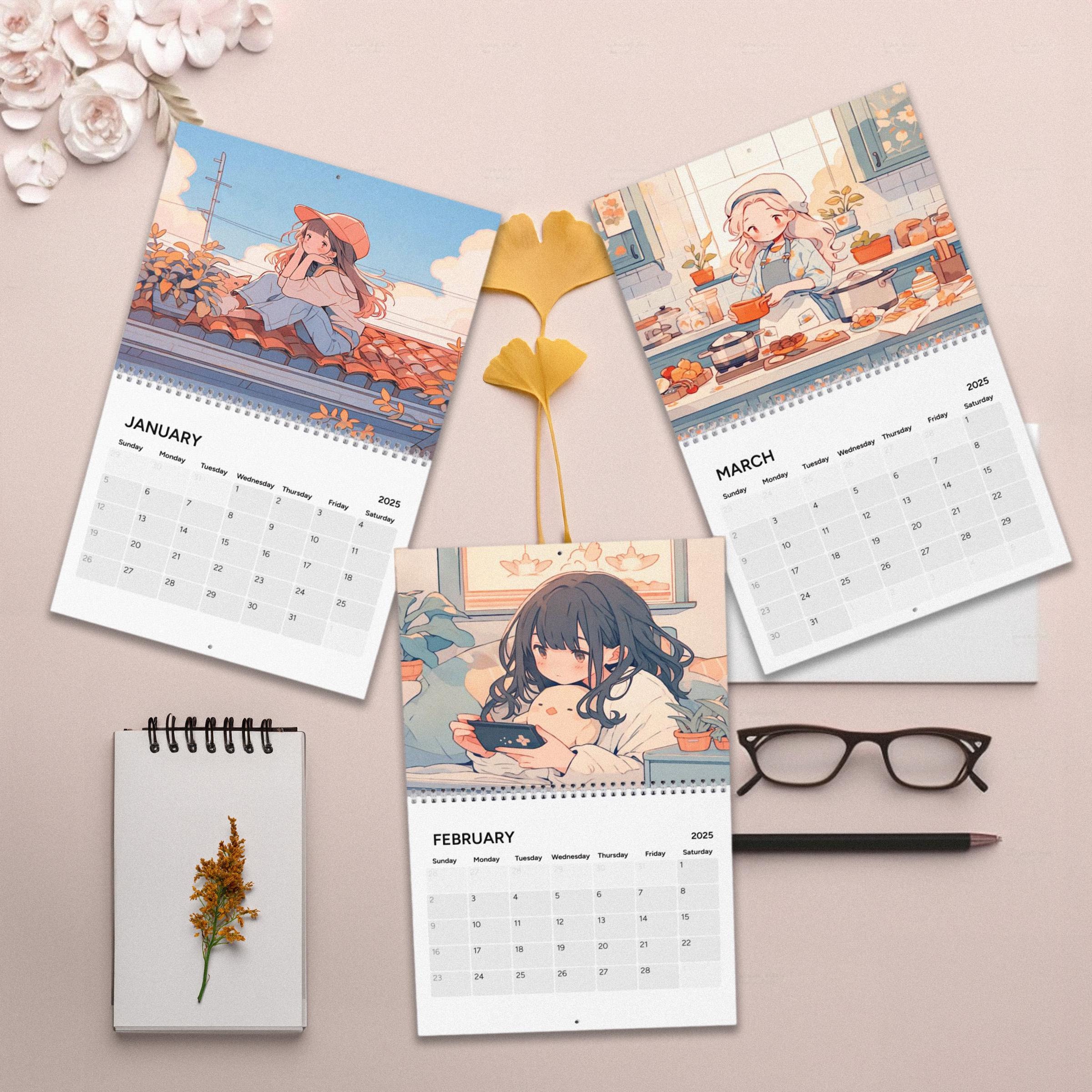 Anime Girl Calendar - Etsy