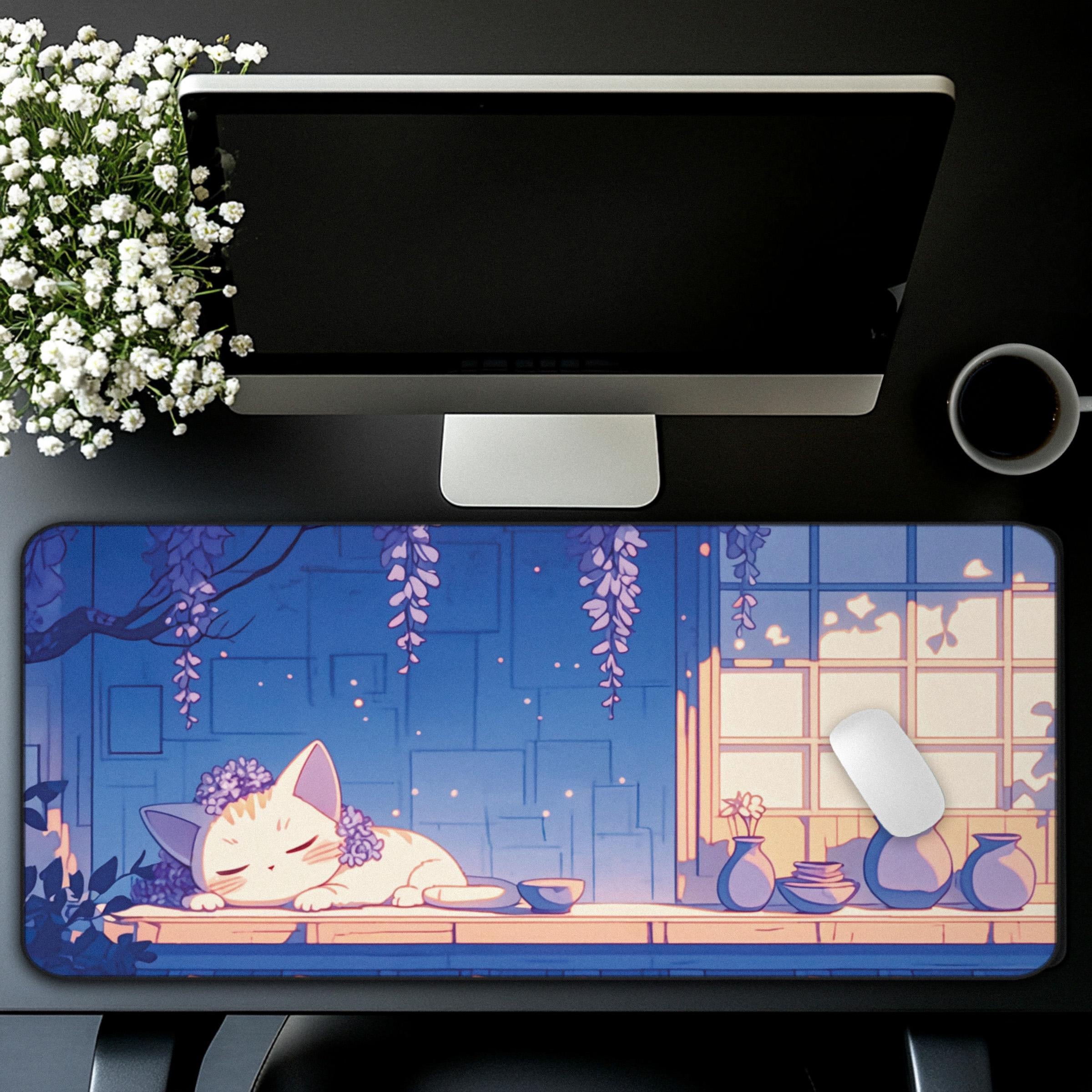 Große Kawaii Stich Anime Mauspad PC Cartoon Gaming Zubehör Schutz Büro