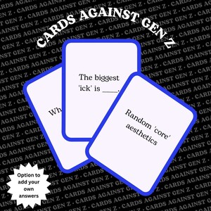 Cartas Contra a Geração Z – Jogo de Festa da Cultura dos Memes, Humor na Internet, Noite de Jogos da Moda, Jogo para Imprimir Personalizável