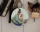 Schlüsselanhänger mit Bild & Initialen - Valentinstag Geschenk für Freundin