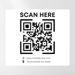 QR-Code-Aufkleber – Wunschadresse zur Webseite, Kontaktkarte, Social-Media und mehr. Ideal für Hochzeiten & Events