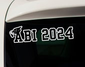 Personalisierter ABI 2024 Autoaufkleber – Abitur Aufkleber für Fahrzeuge – Perfekte Geschenkidee zum Abschluss