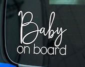 Baby on Board | Autoaufkleber | Geschenk zur Geburt | Aufkleber für Auto