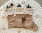 Nikolausstrumpf mit Namen, Weihnachtsstrumpf, Weihnachtssocke personalisiert, Nikolausstiefel, Geschenk