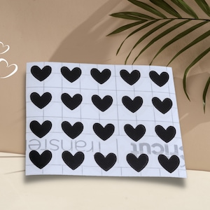 Kleine Herz Aufkleber | Vinylfolie | Stickerbogen | Liebe | Herz | Aufkleber | 20 Vinylfolie Sticker für DIY | Dekoration